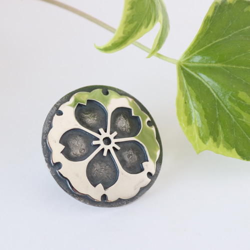 確認用 桜コンチョ　髪留め　ヘアゴム　シルバー925　ハンドメイド　オーダー可能 確認用 桜コンチョ髪留めヘアゴムシルバー925ハンドメイドオーダー可能