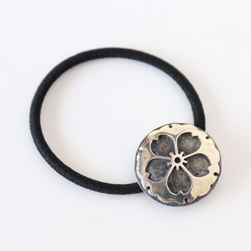 確認用 桜コンチョ　髪留め　ヘアゴム　シルバー925　ハンドメイド　オーダー可能 確認用 桜コンチョ髪留めヘアゴムシルバー925ハンドメイドオーダー可能