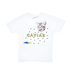 キャビア 猫 Tシャツ ユニセックス 3枚目の画像