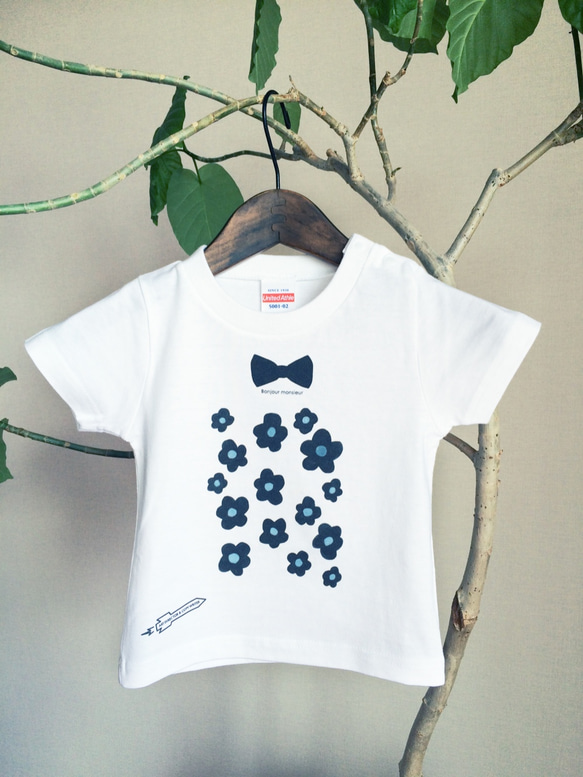 flower black（KIDS）Tシャツ 2枚目の画像