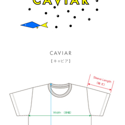 キャビア 猫 レディース Tシャツ 3枚目の画像