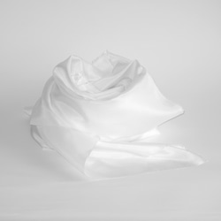 シルク 10匁 薄地羽二重　ホワイト 2枚目の画像