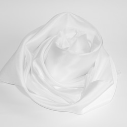 シルク 10匁 薄地羽二重　ホワイト 3枚目の画像