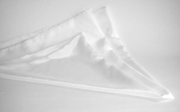 シルク 10匁 薄地羽二重　ホワイト 4枚目の画像