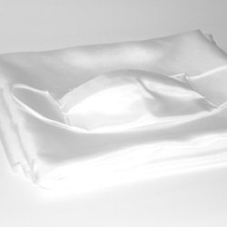 シルク 10匁 薄地羽二重　ホワイト 8枚目の画像