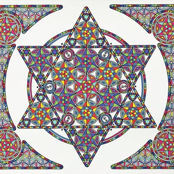 幸運六芒星】A4曼荼羅アート 絵画 kitatik 通販 10434171｜Creema