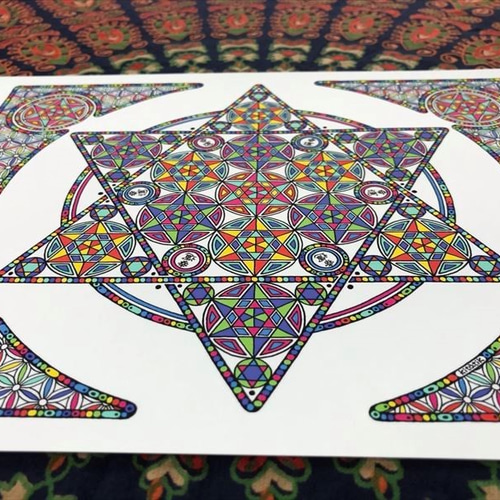 幸運六芒星】A4曼荼羅アート 絵画 kitatik 通販 10434171