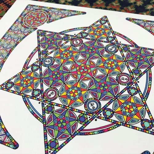 幸運六芒星】A4曼荼羅アート 絵画 kitatik 通販 10434171