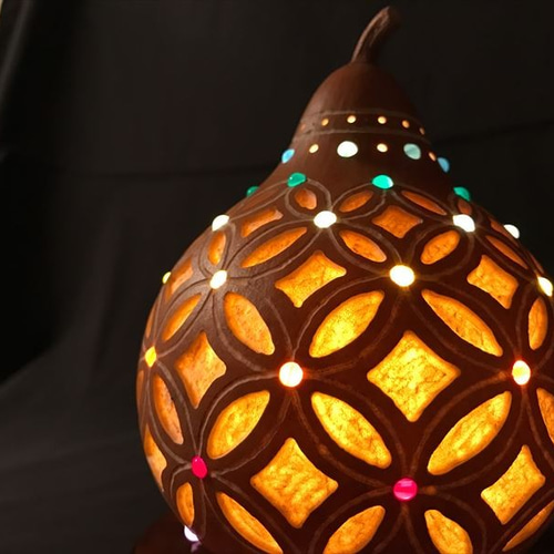 ミニひょうたんランプ《七宝あんどん》 スタンドライト・テーブル