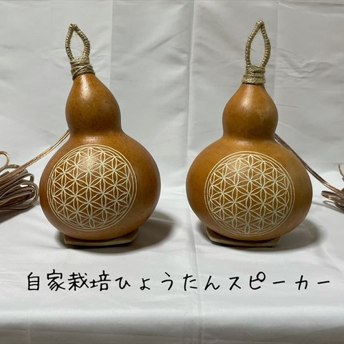 瓢箪を使った漆絵スピーカー 瓢箪を使った漆絵スピーカー