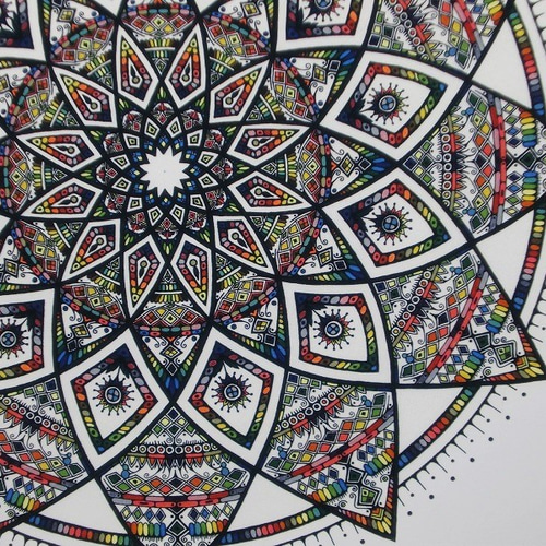 A4サイズ曼荼羅アート「光輪」 絵画 kitatik 通販 2213252