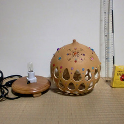 ひょうたんランプ「床に曼荼羅その玉型」 5枚目の画像