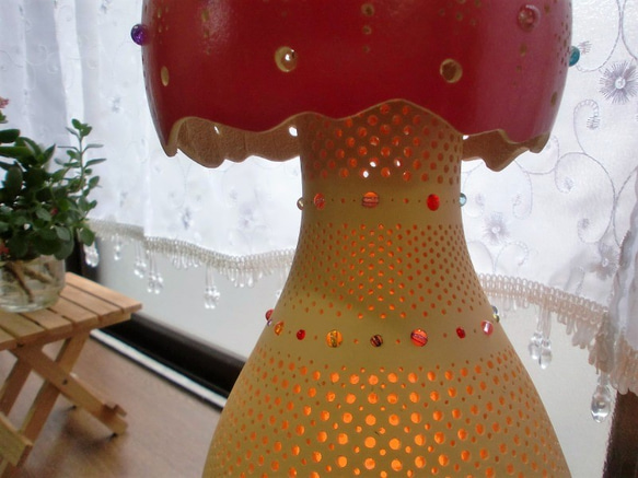 ひょうたんランプ「ベニテングタケ」 2枚目の画像