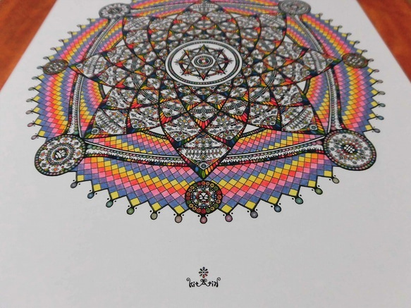 5次元リング】A4曼荼羅アート 絵画 kitatik 通販 4396120｜Creema