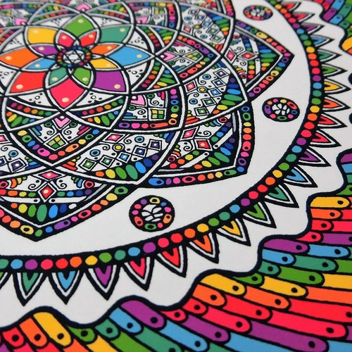 曼陀羅アート 曼荼羅アート【祝福】織葉 習作 10角 | アトリエ祥