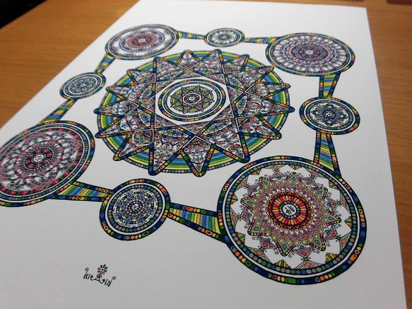 曼荼羅アート「静寂とともに2」 絵画 kitatik 通販 5349750