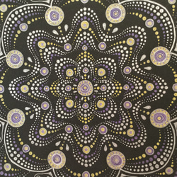 曼荼羅アート「ドットの幾何学～紫色」（原画） 3枚目の画像
