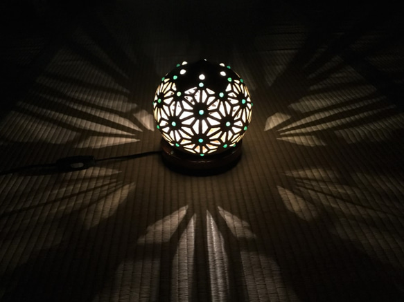 ひょうたんランプ「麻の葉ドーム」 2枚目の画像