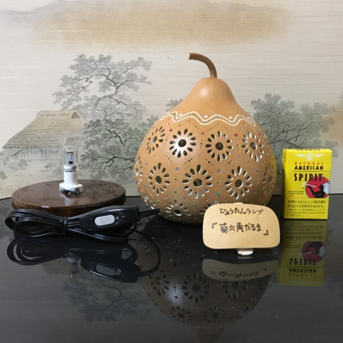 ひょうたんランプ《菊六角だるま》 スタンドライト・テーブルランプ