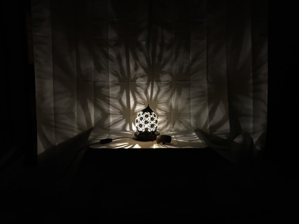 ひょうたんランプ「麻の葉ドームmini」 3枚目の画像