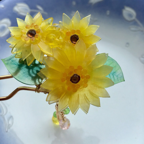 ♥A*B♡ひまわり飾り。ひまわりうさぎちゃん*♡可愛い七夕飾り*♡♥ 🌻 Sunflowers 🌻 向日葵 に埋もれた ໒꒰ྀི∩˃ ᵕ ˂∩꒱ྀི১