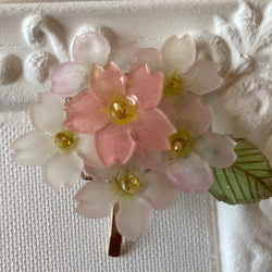 桜色の満開 丸型 ポニーフック さくら髪飾り 3枚目の画像