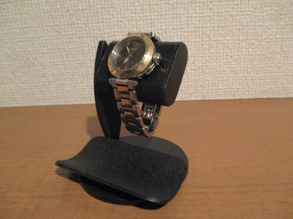 腕時計　飾る　オールブラックだ円パイプ1本掛け　ak-design　受注製作 N20200907 1枚目の画像