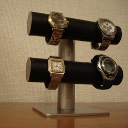 腕時計　スタンド　ブラック手動式腕時計スタンド　だるま　ak-design 7枚目の画像