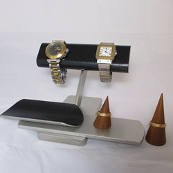 腕時計スタンド　だ円パイプ腕時計、リング、アクセサリースタンド　ak-design 5枚目の画像
