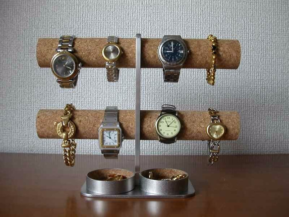 腕時計スタンド　ダブル丸トレイ8本掛けインテリア腕時計スタンド インテリア雑貨・生活道具 その他インテリア雑貨 その他金属 Q1693634359(12987円)