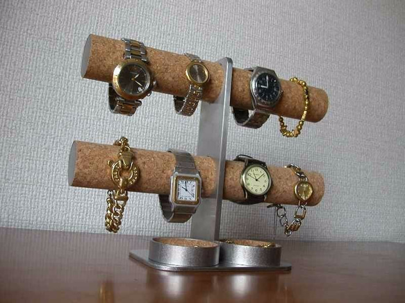 腕時計スタンド　ダブル丸トレイ8本掛けインテリア腕時計スタンド インテリア雑貨・生活道具 その他インテリア雑貨 その他金属 Q1693634359(12987円)