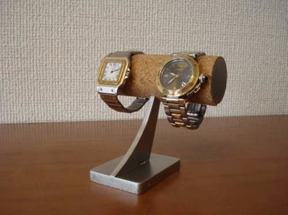 プレゼントに　スタンダード2本掛け腕時計スタンド 1枚目の画像