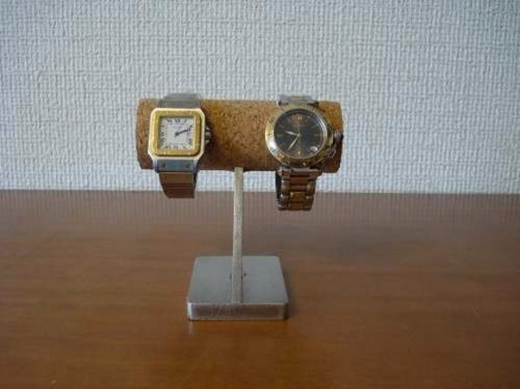 プレゼントに　スタンダード2本掛け腕時計スタンド 2枚目の画像
