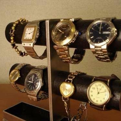 腕時計スタンド！8本掛けオールブラック腕時計スタンド 3枚目の画像