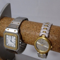 ハロウィンプレゼント　腕時計4本掛けダブル角トレイ付きハーフムーン腕時計スタンド　ak-design 6枚目の画像