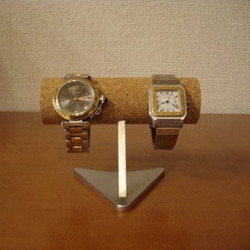 ハロウィンプレゼント　2本掛け丸パイプデザイン腕時計スタンド　ak-design 2枚目の画像