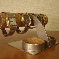 腕時計スタンド　アクセサリー丸ダブルトレイ腕時計スタンド 4枚目の画像