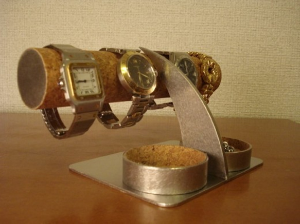 腕時計スタンド　アクセサリー丸ダブルトレイ腕時計スタンド 4枚目の画像