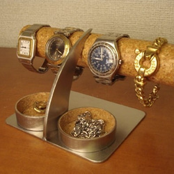 腕時計スタンド　アクセサリー丸ダブルトレイ腕時計スタンド 5枚目の画像
