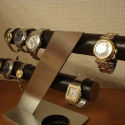 バレンタイン　 ブラック6～8本掛けデザイン腕時計スタンド 2枚目の画像