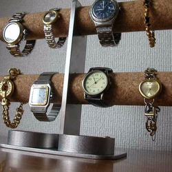 バレンタイン　ダブル丸トレイ8本掛けインテリア腕時計スタンド 3枚目の画像