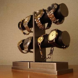 時計スタンド！8本掛けオールブラック腕時計スタンド 5枚目の画像