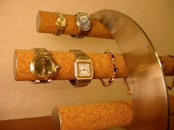父の日にどうぞ　丸パイプ16本掛け腕時計スタンド　ジャイアントスーパーロング　ak-design 4枚目の画像