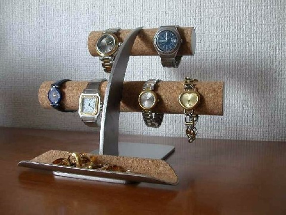 父の日　6本掛け腕時計スタンド　ロングトレイ　受注製作 1枚目の画像