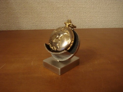 父の日　ブラックデザインデスク懐中時計スタンド　AKデザイン