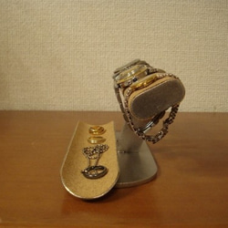 父へのプレゼントに　だ円ロングトレイ4本掛け腕時計スタンド ak-design　130115 3枚目の画像