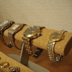 父へのプレゼントに　だ円ロングトレイ4本掛け腕時計スタンド ak-design　130115 7枚目の画像