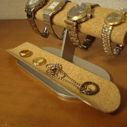 父へのプレゼントに　だ円ロングトレイ4本掛け腕時計スタンド ak-design　130115 8枚目の画像
