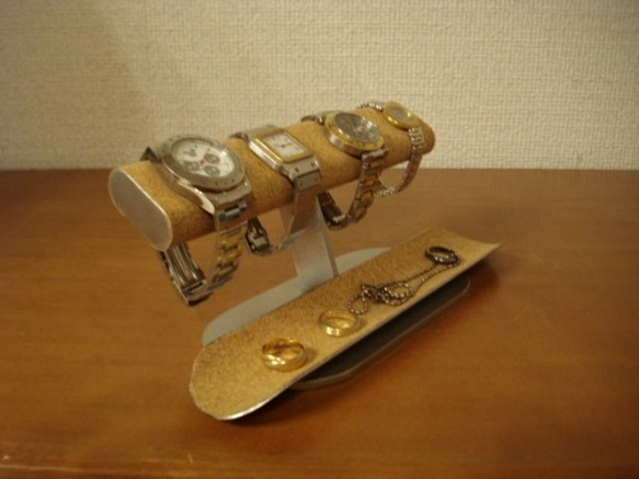 父へのプレゼントに　だ円ロングトレイ4本掛け腕時計スタンド ak-design　130115 10枚目の画像
