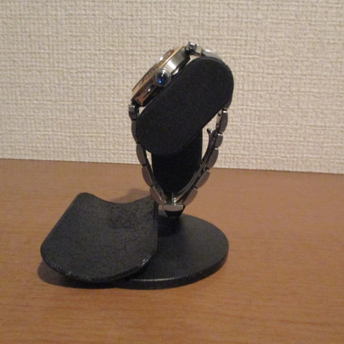 腕時計スタンド オールブラックだ円パイプ1本掛け ak-design 受注製作 